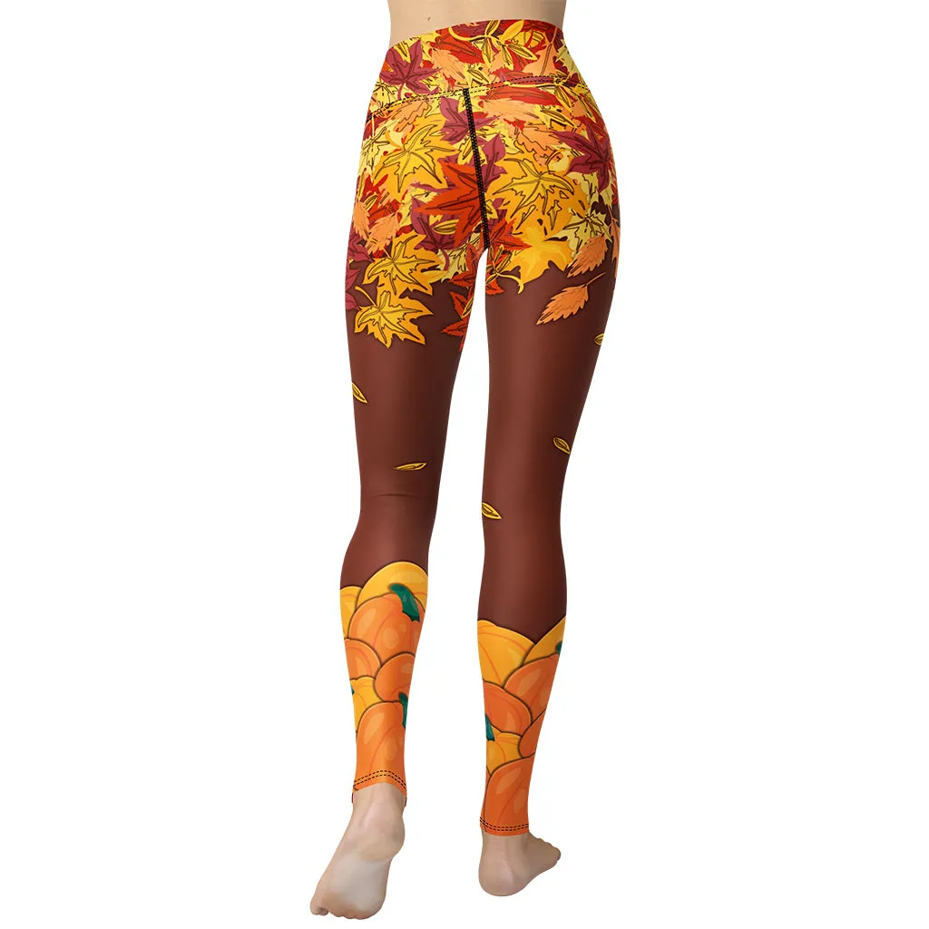 Thanksgiving Vibes Yoga Leggings