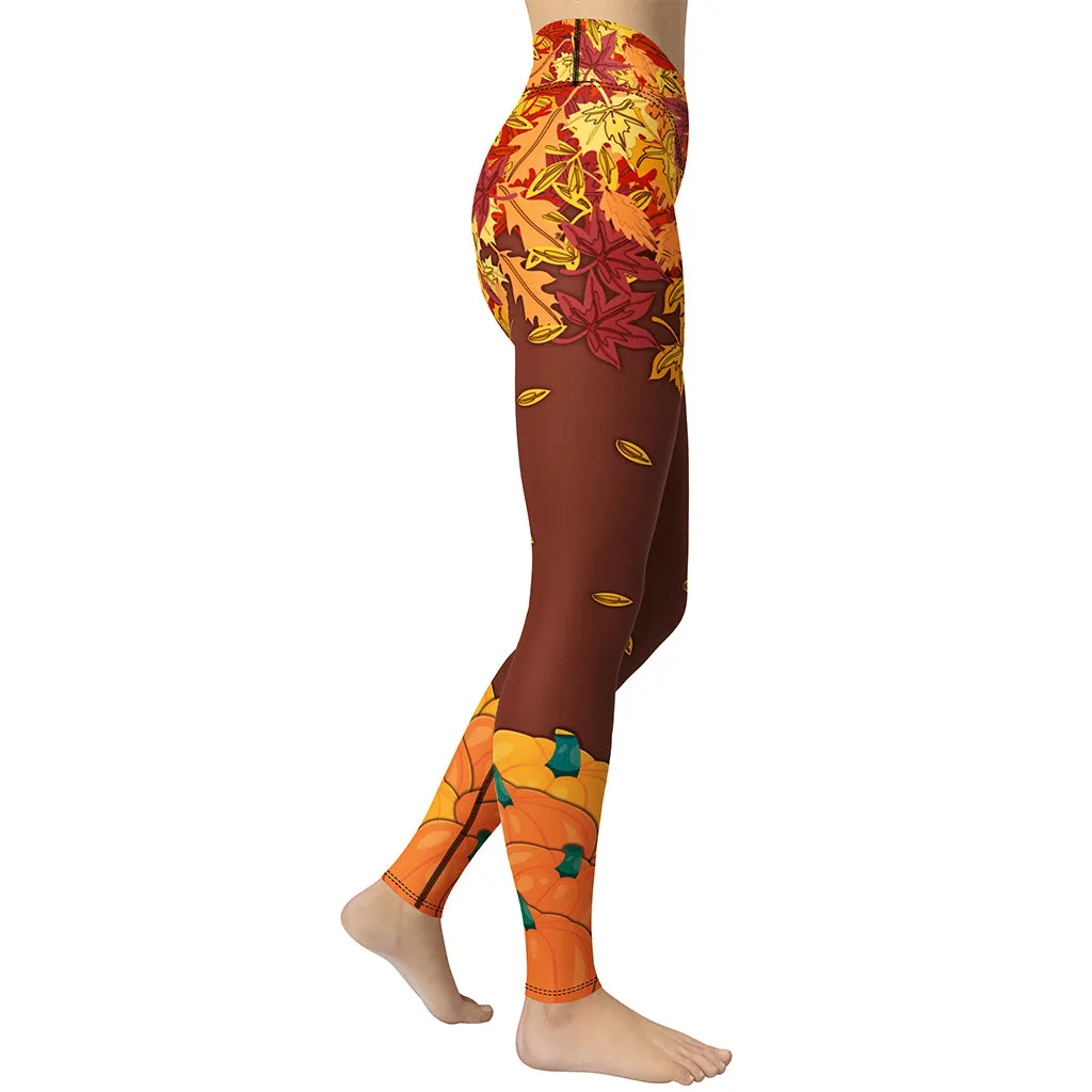 Thanksgiving Vibes Yoga Leggings