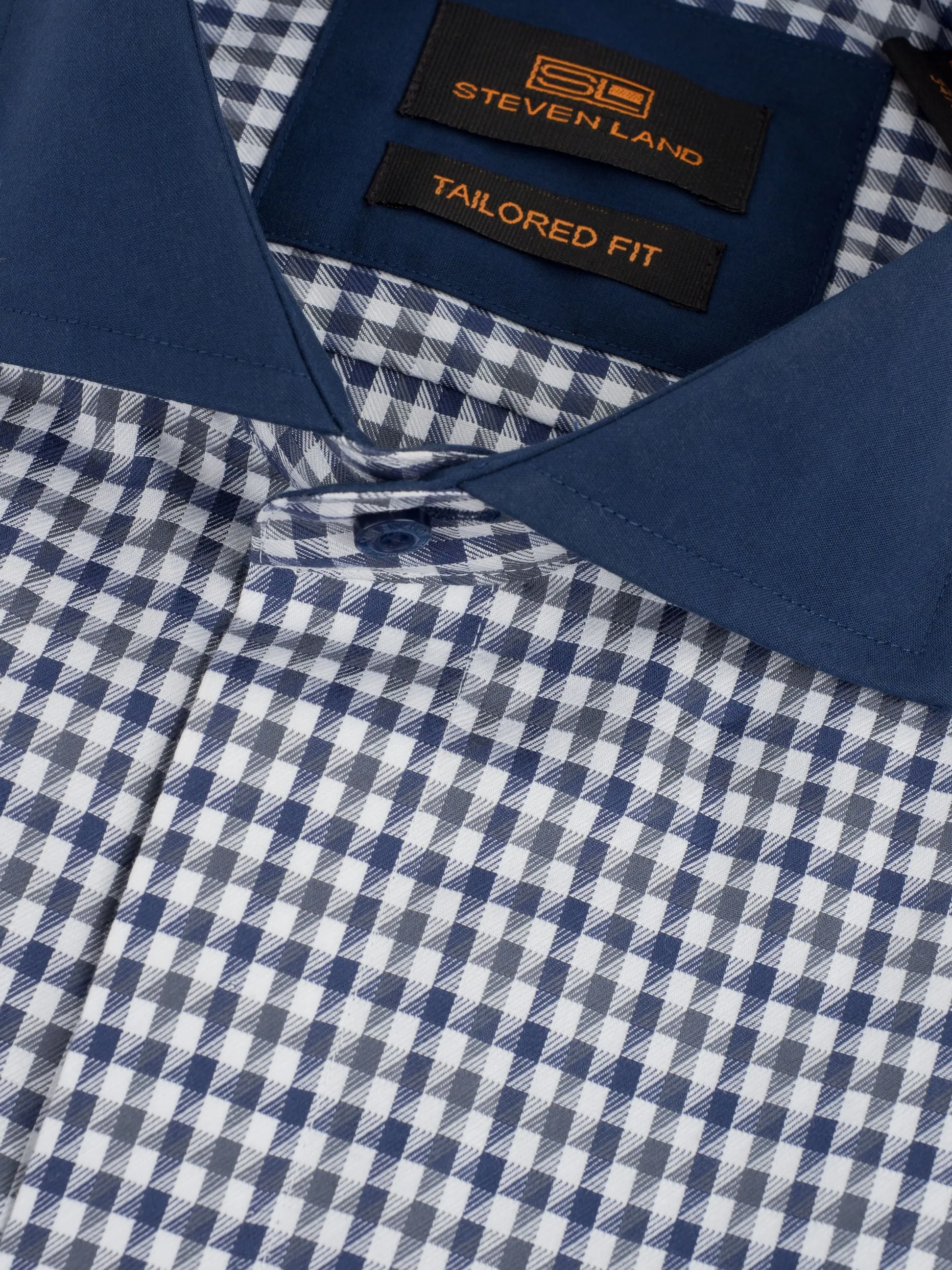 The Jago Dress Shirt | French Cuff & Spread Collar | Navy