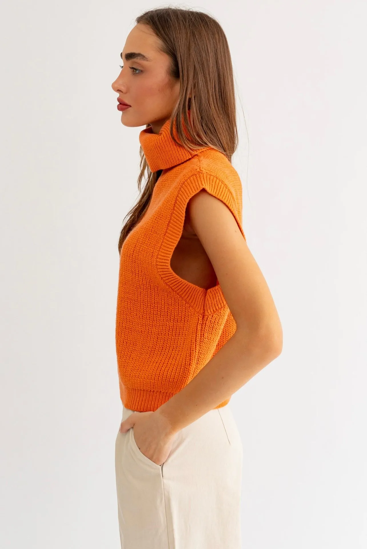 The Turtleneck Vest (Orange)