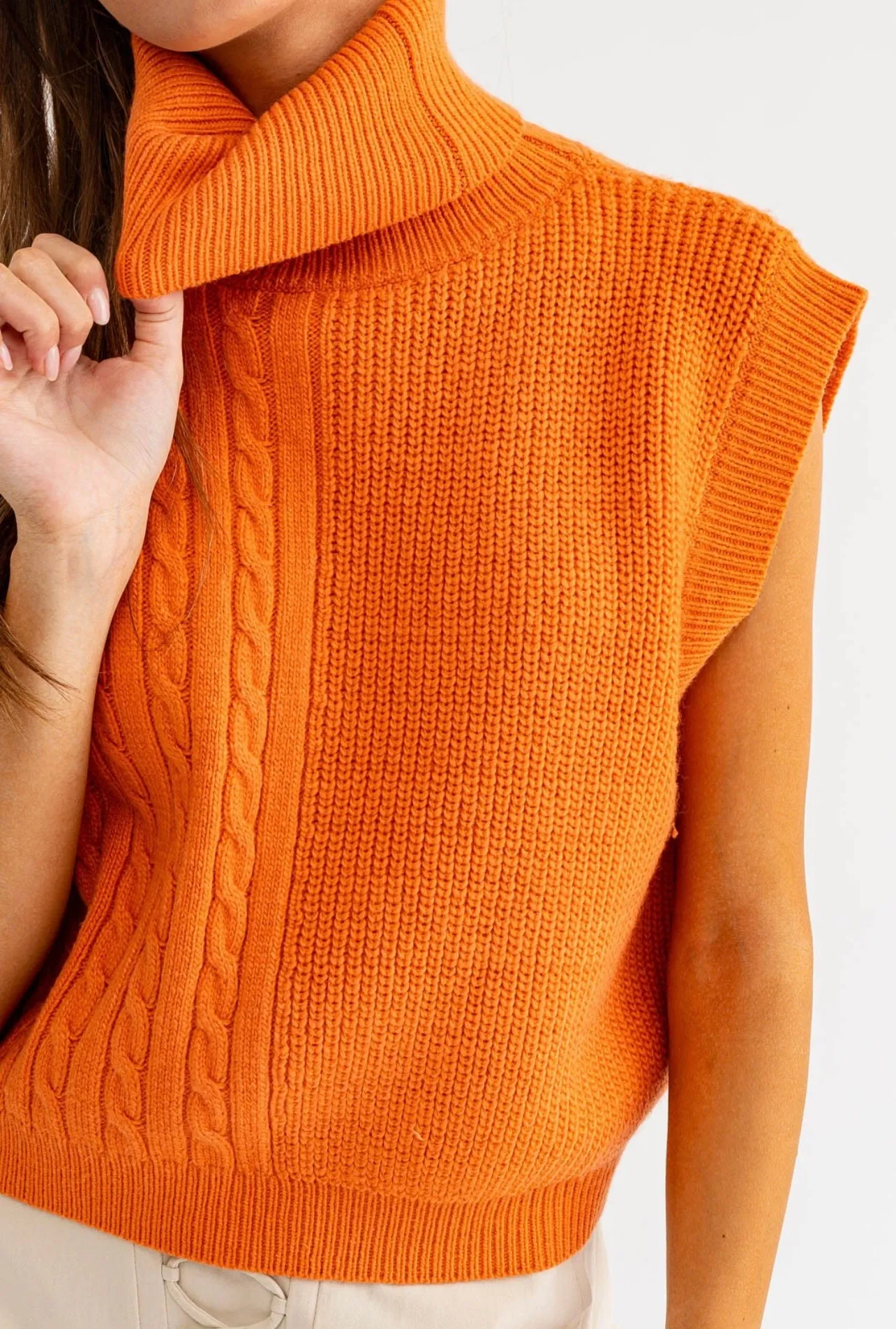 The Turtleneck Vest (Orange)