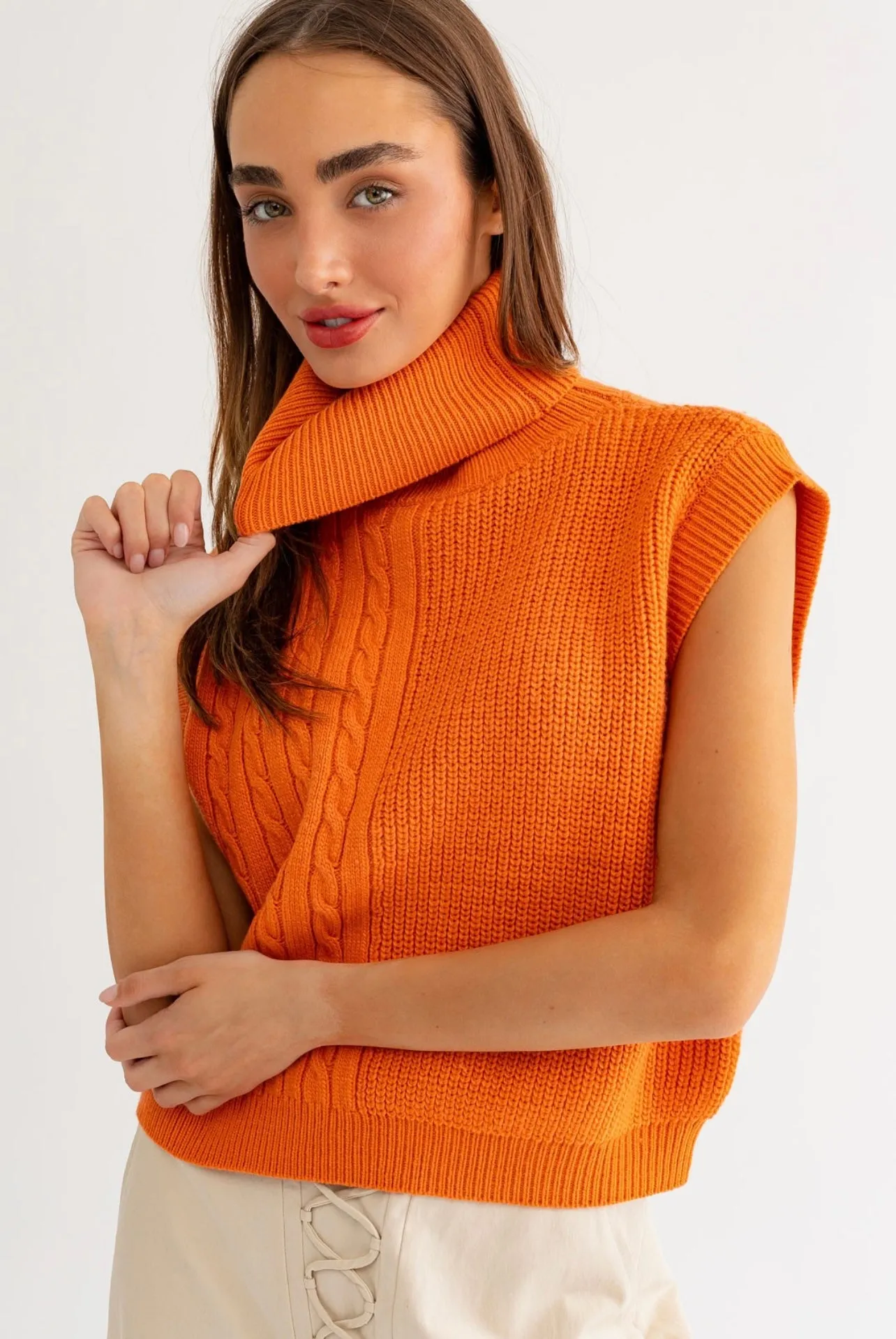 The Turtleneck Vest (Orange)