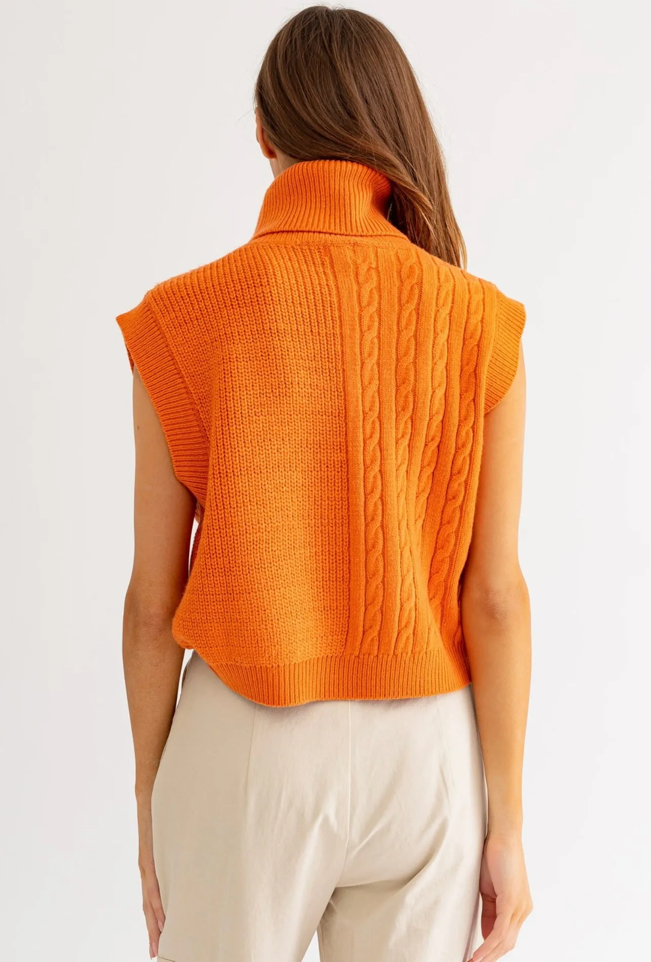 The Turtleneck Vest (Orange)