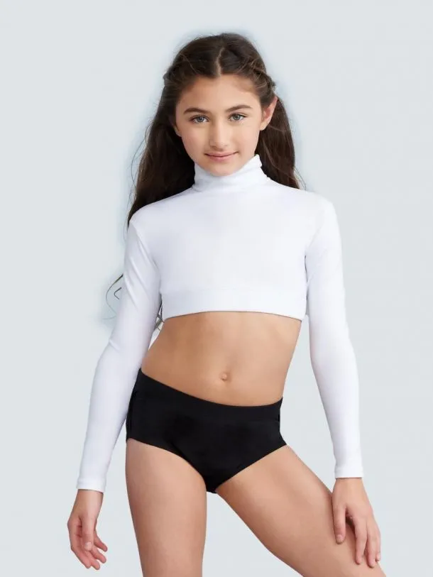 Turtleneck Long Sleeve Top - Girls