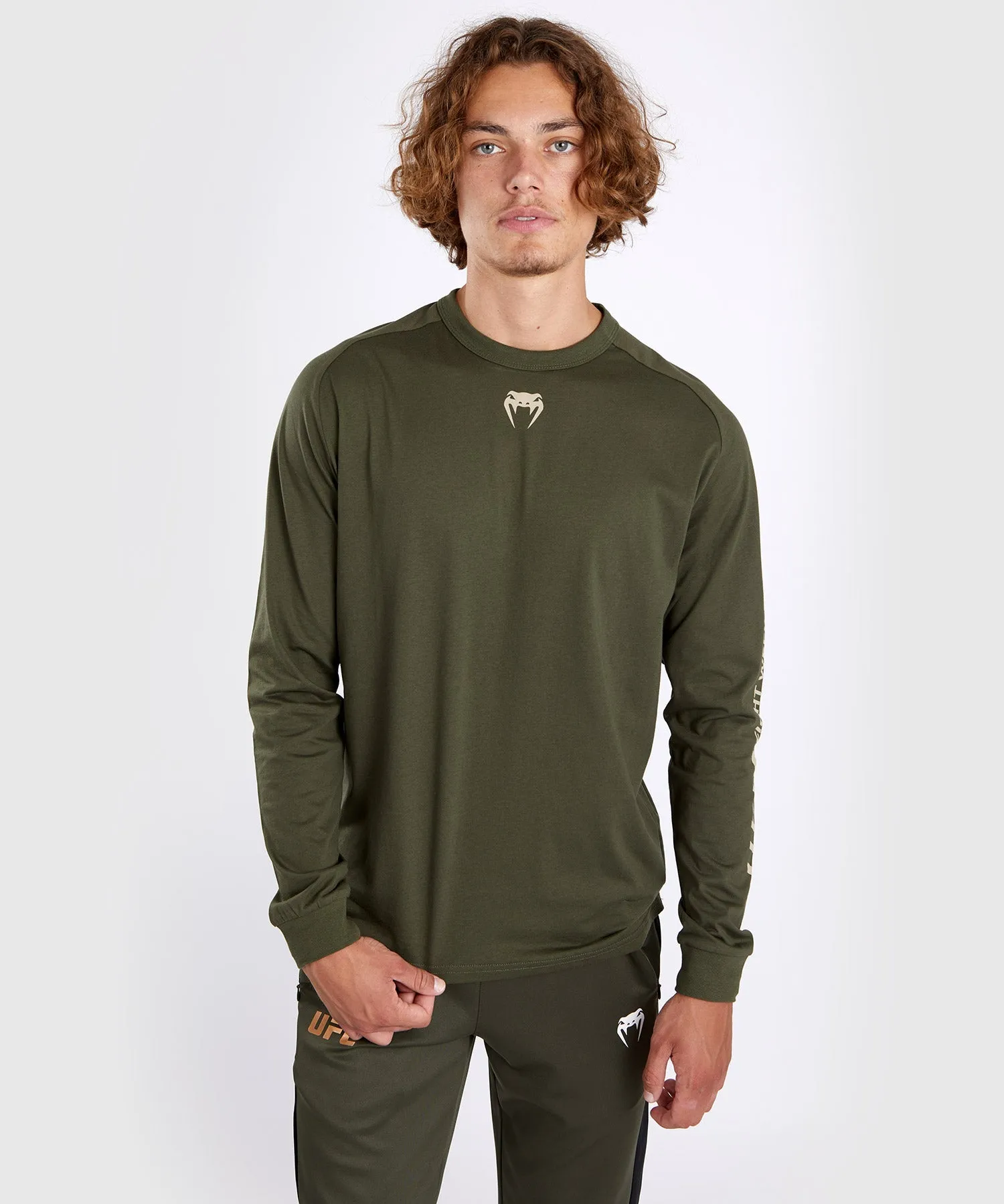 UFC Adrenaline by Venum Fight Week Men’s Long-sleeve T-shirt - Khaki