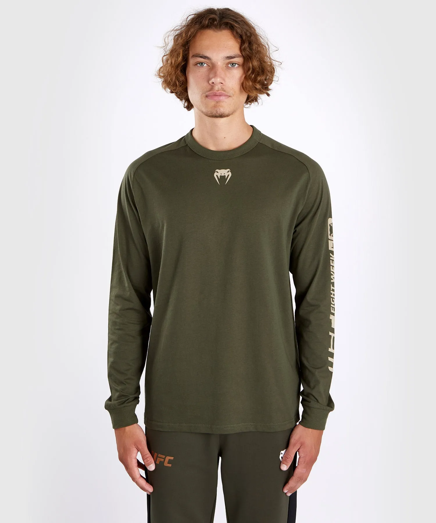 UFC Adrenaline by Venum Fight Week Men’s Long-sleeve T-shirt - Khaki