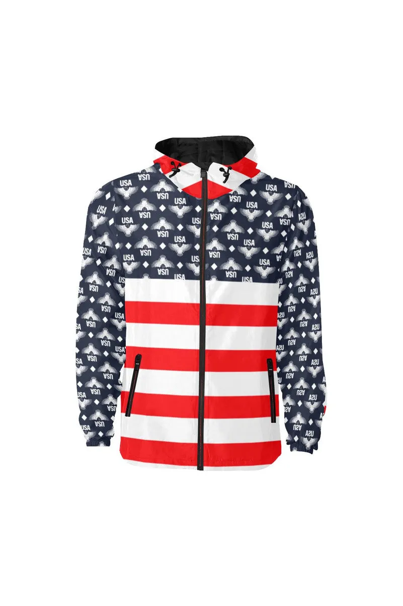 USA - Eagle & Stripes Quilted Windbreaker