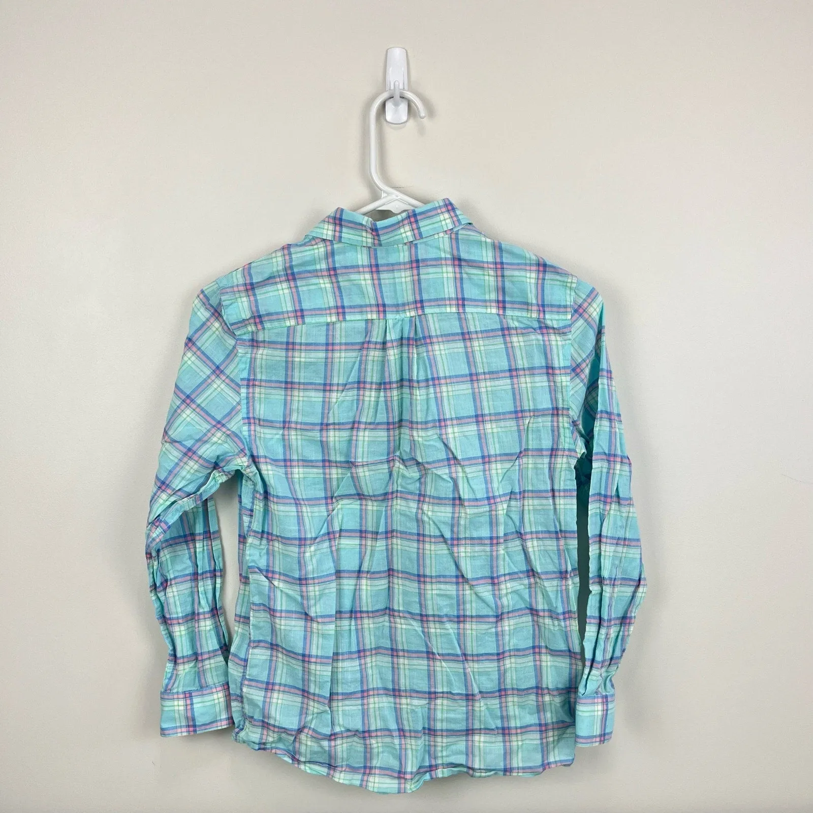 Vineyard Vines Plaid Whale Shirt Small (8-10)