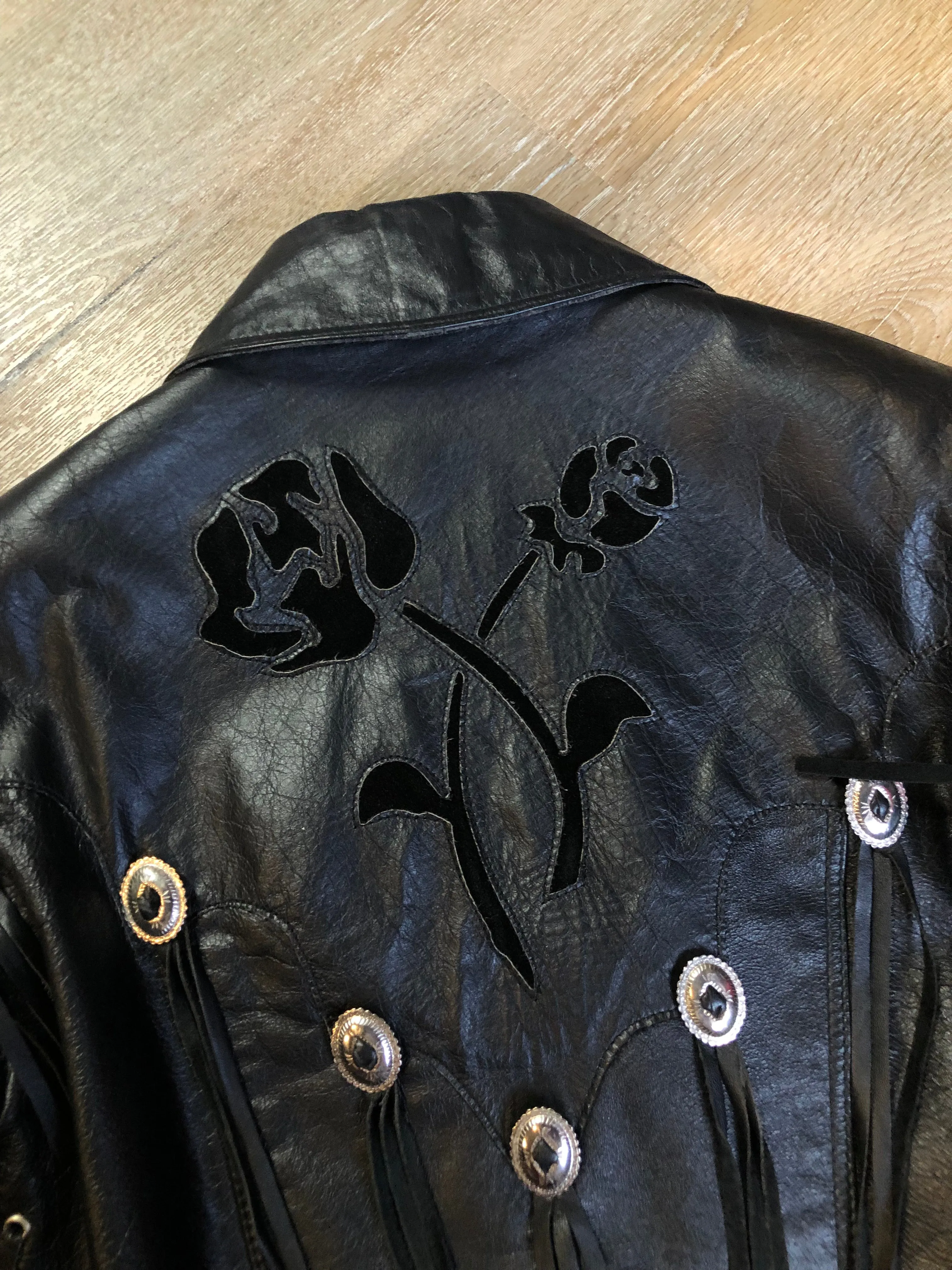 Vintage Bristol Golden Crown Black Leather Motorcycle Jacket, Made in Canada, SOLD