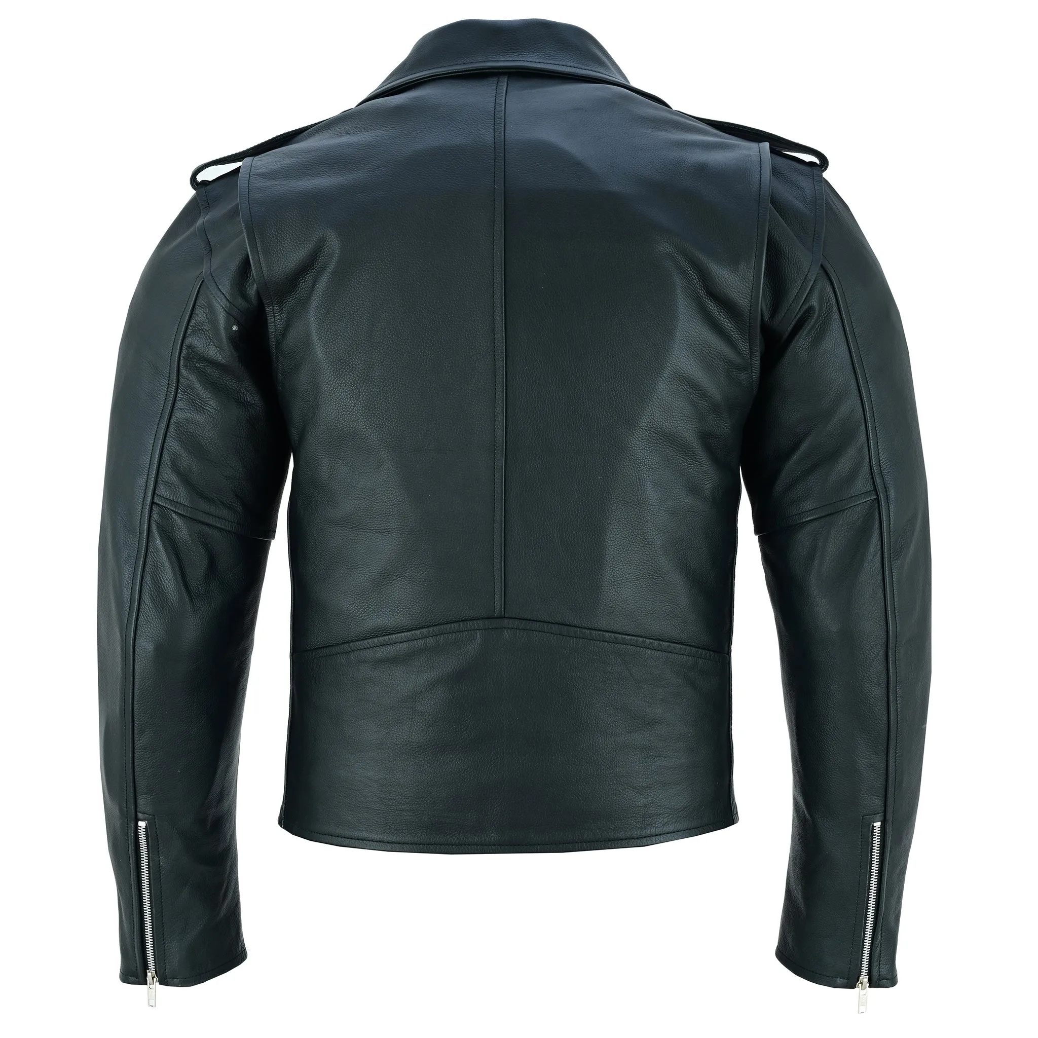 Warrior Gears® Perfecto Marlo Brando Genuine Cowhide Leather CE Armour Removable Lining Motorcycle Jacket for Men Leather Bikers Protection Jacket