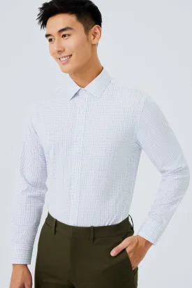 Waterless Dye Dress Shirt  | White Multi-Check 20812N