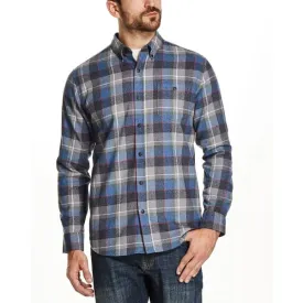 Weatherproof flannel shirt royal blue and gray plaid