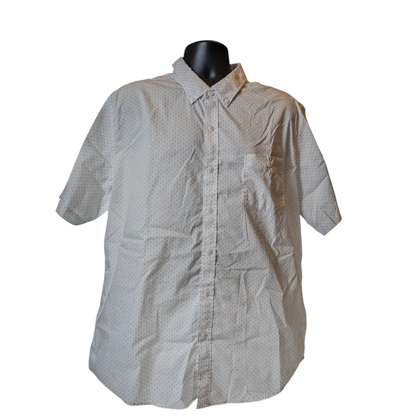 Weatherproof Shirt Mens XXL Comfort Stretch Short Sleeve Casual Button Down