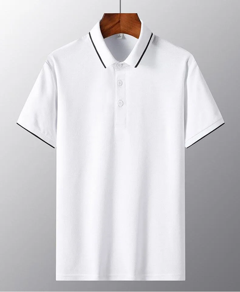 West Louis™ Solid Golf Summer Cotton Polo Shirt