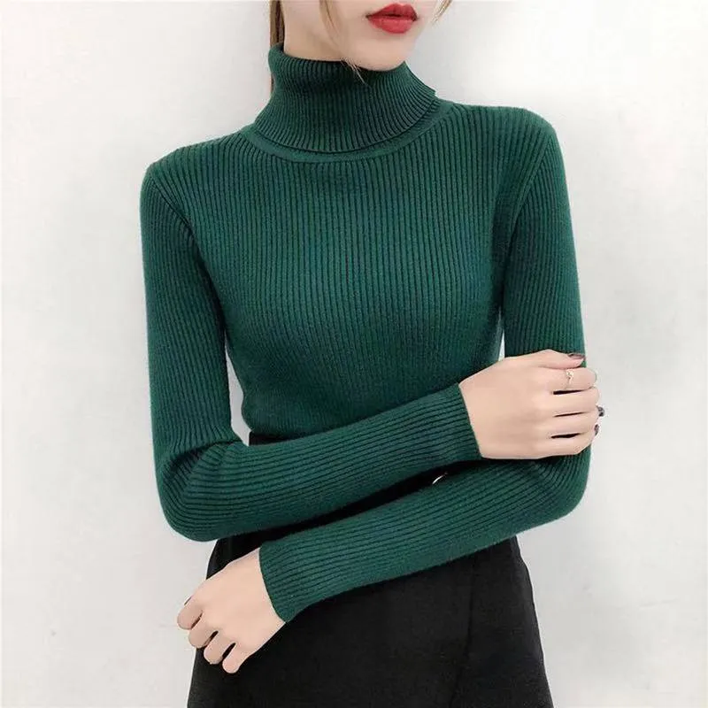 Women Turtleneck Sweaters Fashion Spring