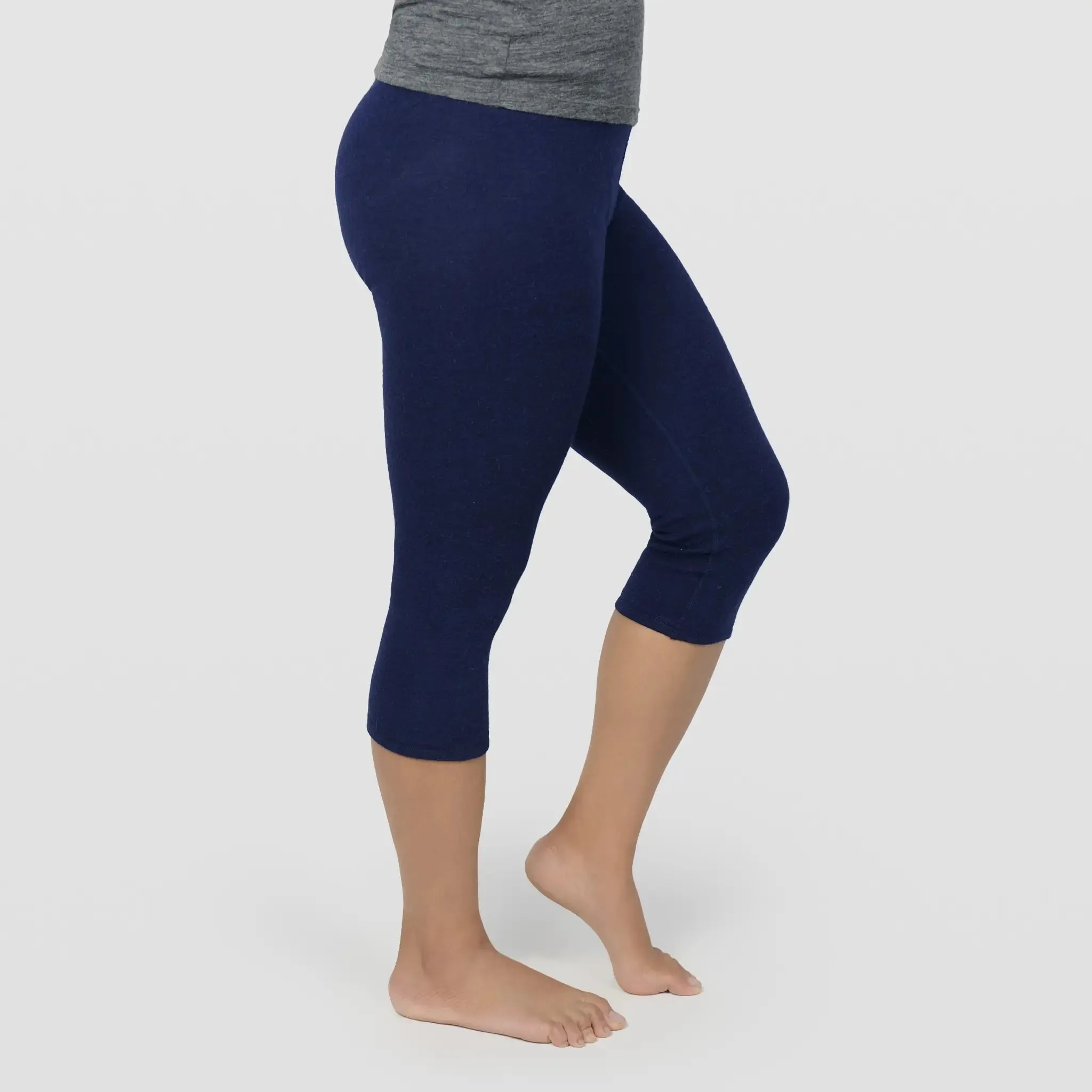 Women's Alpaca Wool 3/4 Leggings: 300 Lightweight