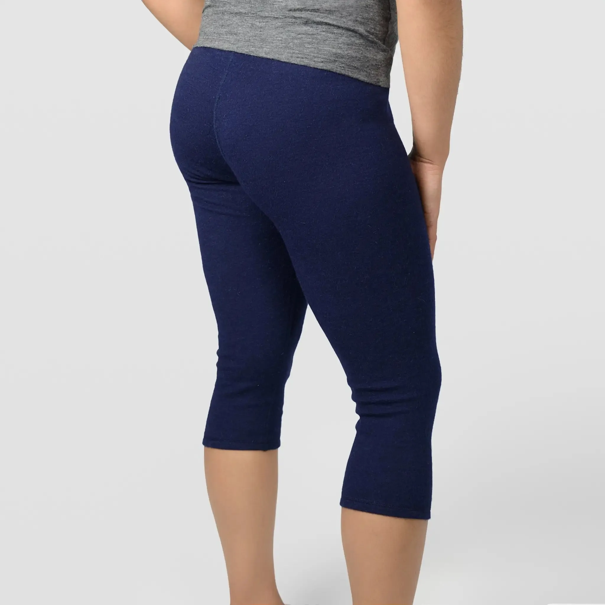 Women's Alpaca Wool 3/4 Leggings: 300 Lightweight