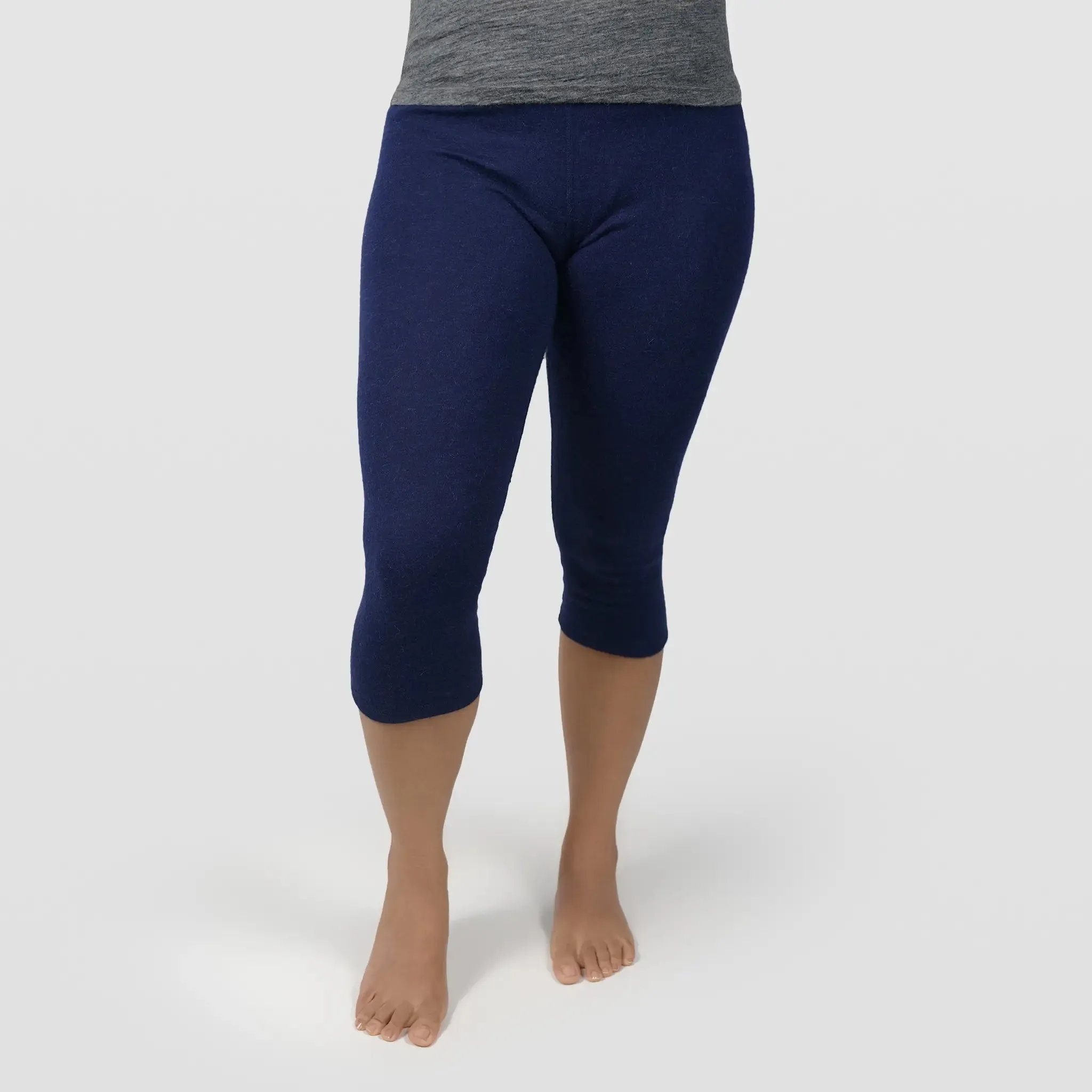 Women's Alpaca Wool 3/4 Leggings: 300 Lightweight