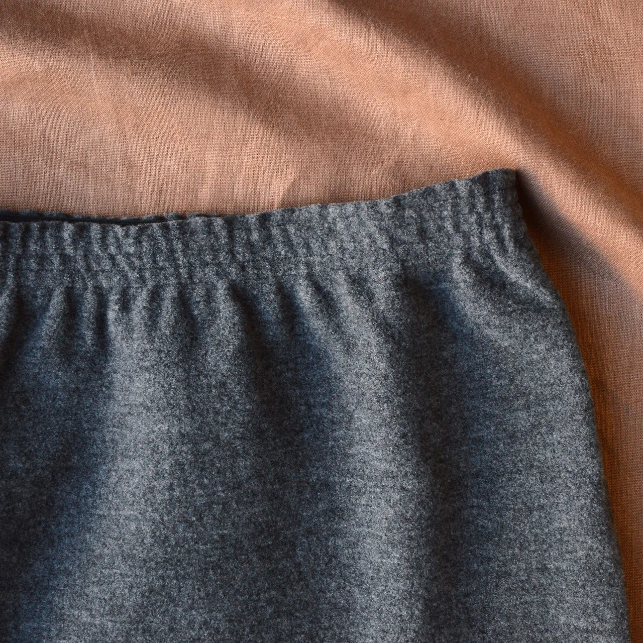 Women's Boiled Merino Wool Skirt - Grey Melange (XS-L) *Last One!