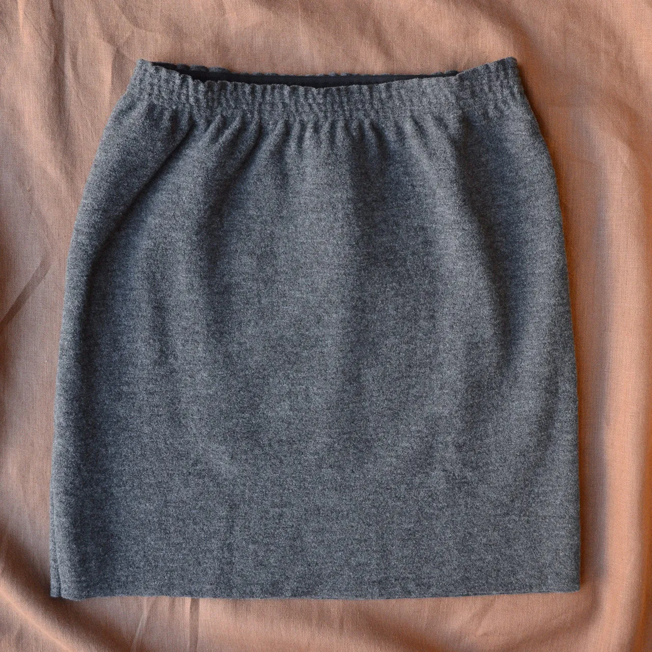 Women's Boiled Merino Wool Skirt - Grey Melange (XS-L) *Last One!