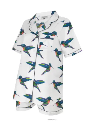 Womens Under-Bump Maternity Cotton Shorties White Hummingbird