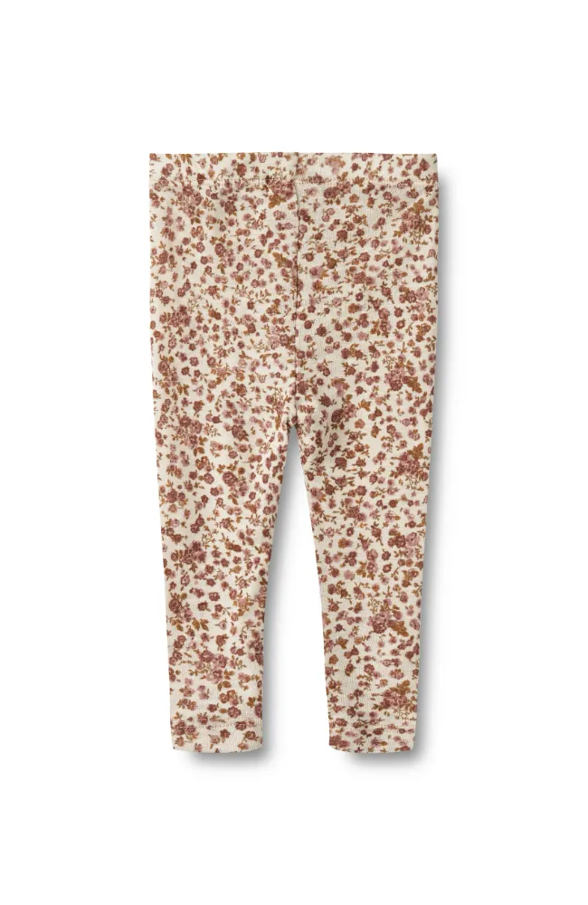 Wool Leggings Agi Baby - Rose Flowers