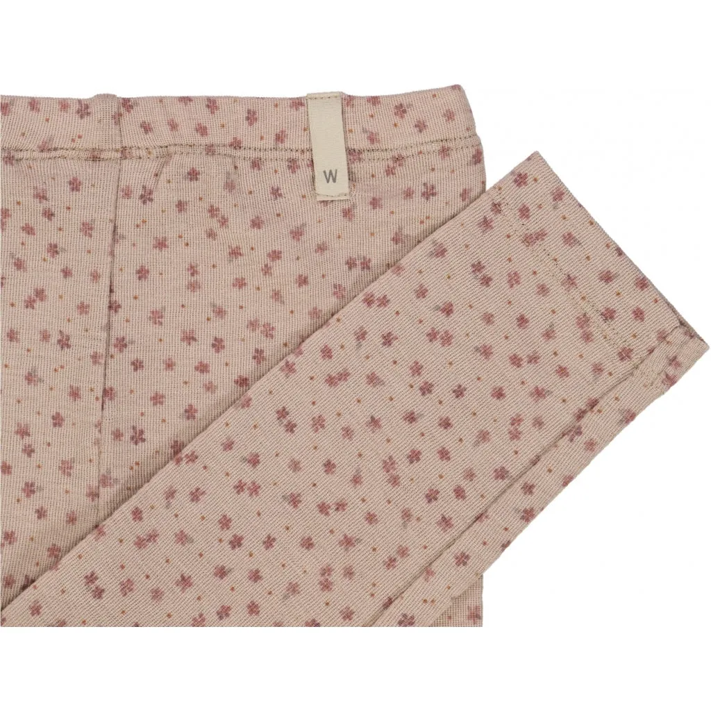 Wool Leggings - flower dots