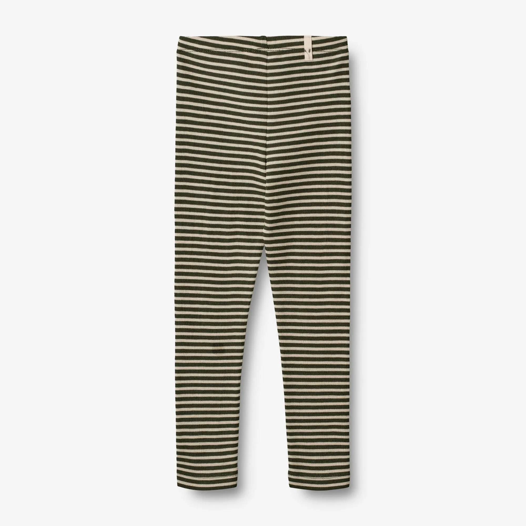 Wool Leggings - green stripe