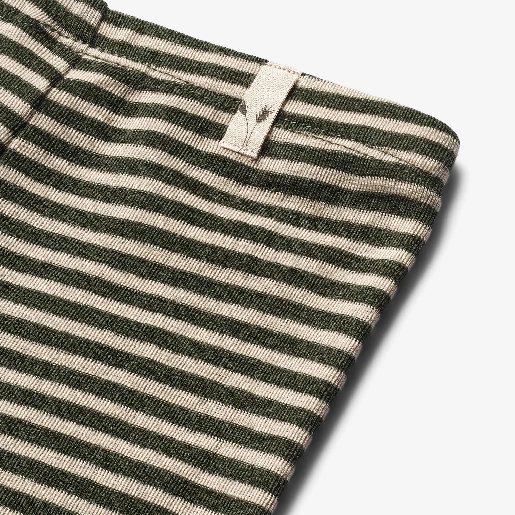 Wool Leggings - green stripe