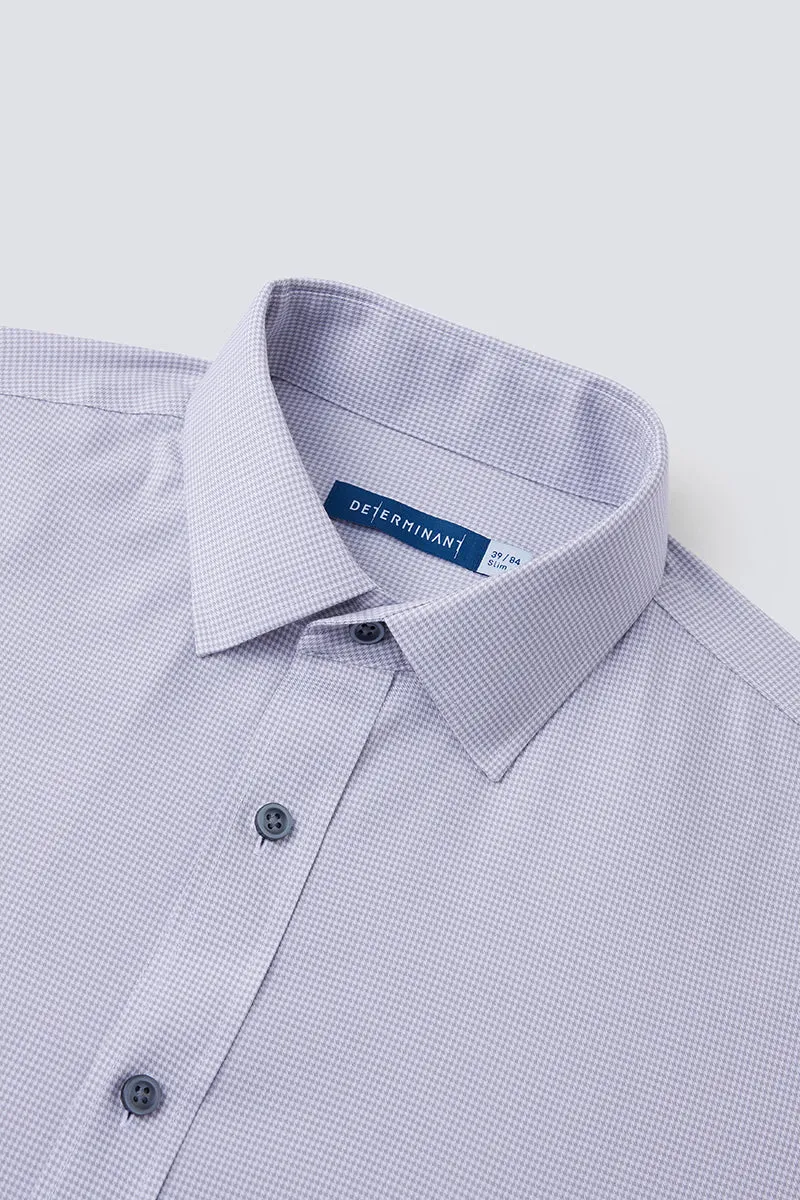 Wrinkle-Free Twill Dress Shirt  | Grey Check 10519N