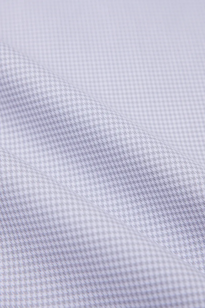 Wrinkle-Free Twill Dress Shirt  | Grey Check 10519N